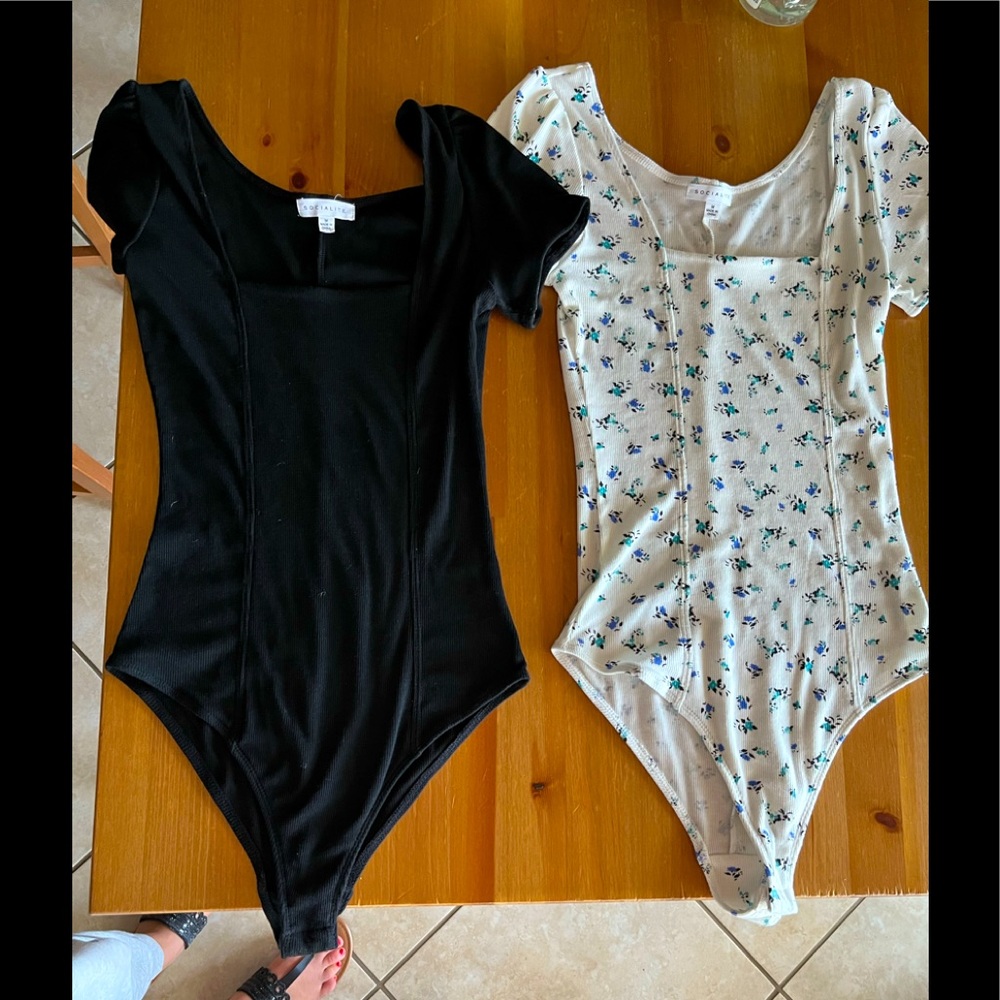 Set of two Socialite bodysuits size medium
